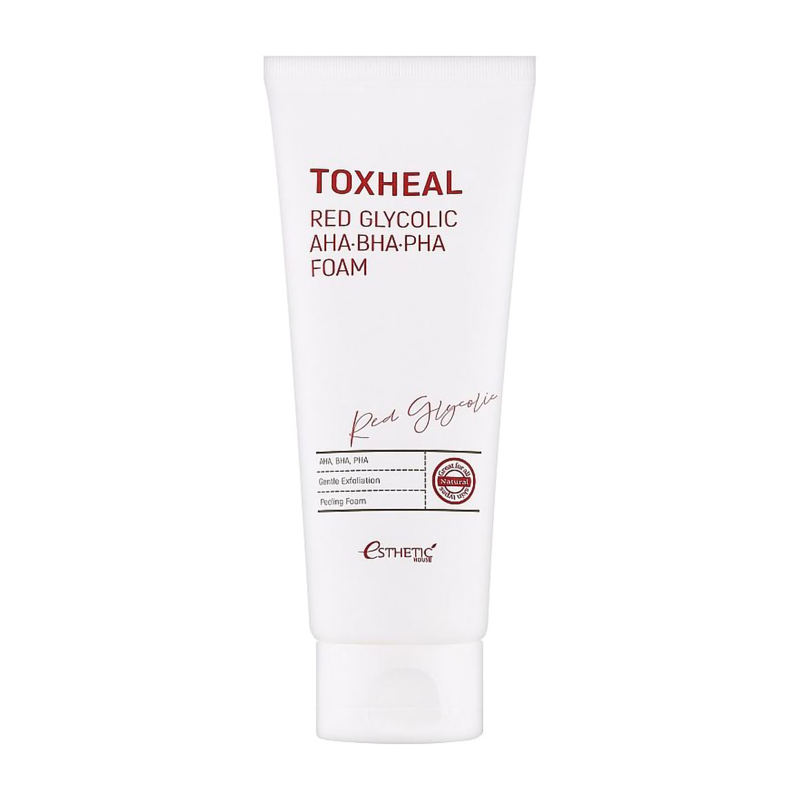 Пінка для вмивання Esthetic House Toxheal Red Glycolic AHA-BHA-PHA Foam з гліколевою кислотою, 150 мл